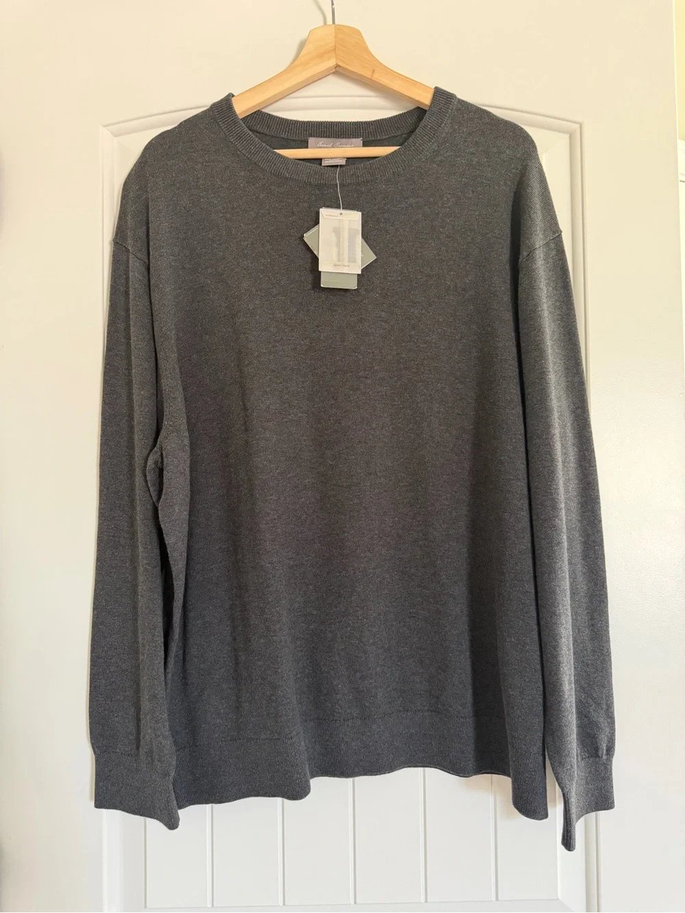 Daniel Cremieux Men’s Dark Gray Crewneck Supima Cotton Knit Pullover Sweater XXL